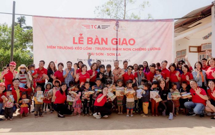 Quỹ thiện nguyện Thăng Long System trao tặng trường mầm non Kéo Lồm tại tỉnh Sơn La