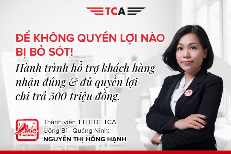 Thành viên TTHTBT TCA Uông Bí - Quảng Ninh hỗ trợ khách hàng nhận quyền lợi